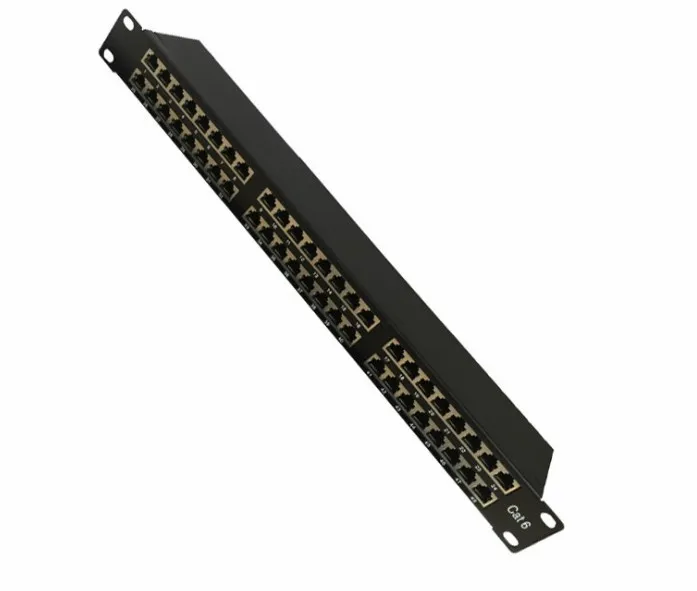CAT6 патч RJ45 48-портовый 1U19 дюймов экранированный оптическая