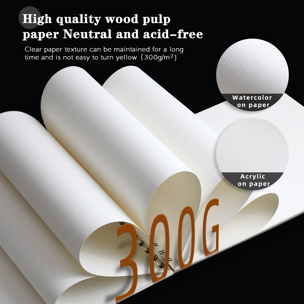 Panwenbo A4 Size Watercolor Paper Pad 300 Gsm Cold Press Watercolor Paper Water Color Pad Watercolor Sketchbook For Art Painting