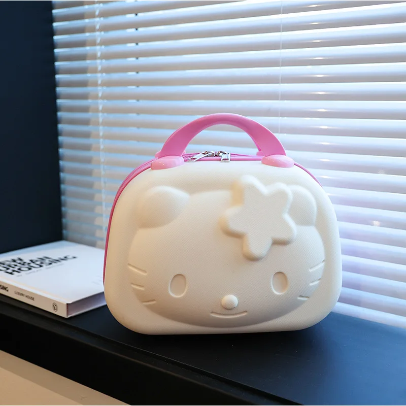 Wholesale 12 Inch Kitty Hard Shell Makeup Case KT Cosmetic Travel Toiletry Bags Mini Suitcase Lightweight Hand Luggage Gift
