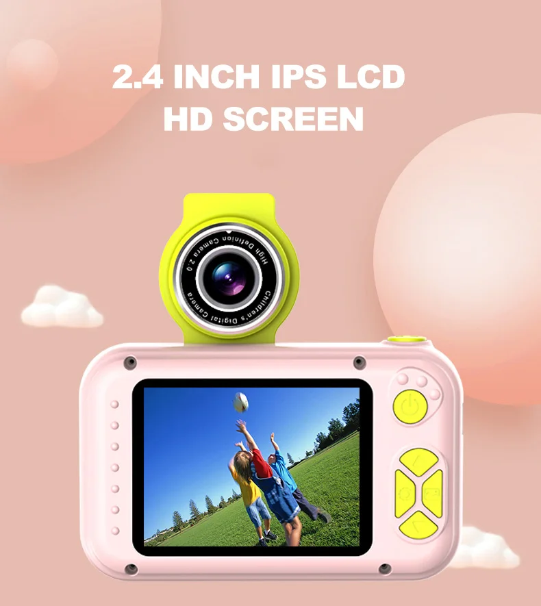 2023 New Design 2.4 inch 4K Kids Digital Mini Camera Toy Children Video Camera Full HD 1080p