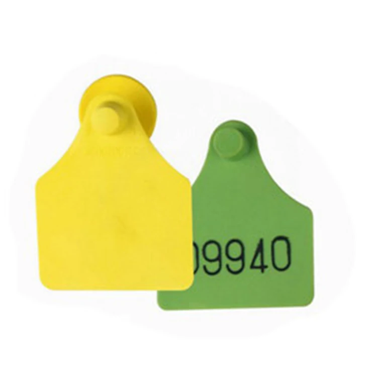 New design RFID custom livestock ear tags LF 134.2mhz UHF 860-960mhz ID QR code ear tag for livestock