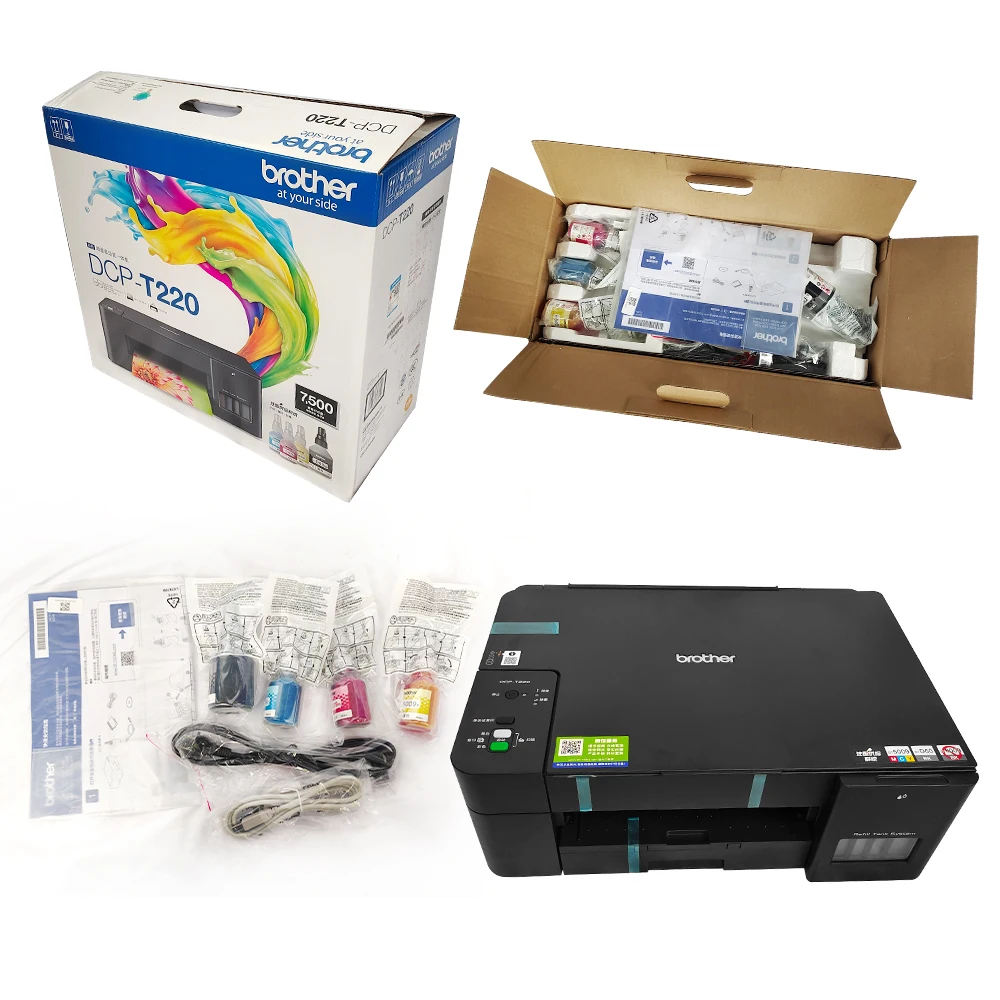 A4 dye ink 4 colors DCP T220/425W/420W/520W/720DW/820DW  inkjet tank sublimation transfer printer for Brother