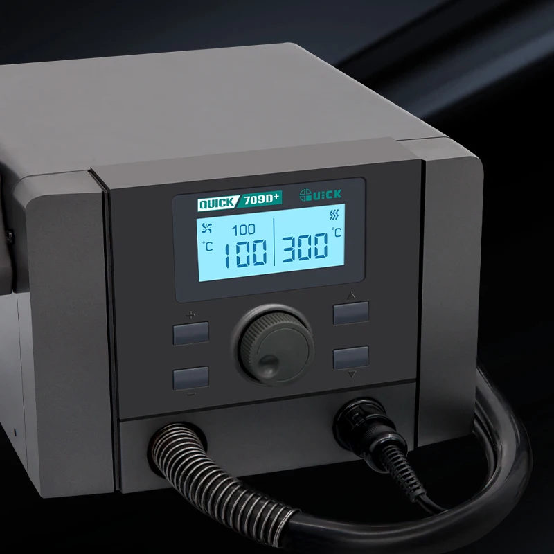 SMD Rework 2 in 1 Multi-functional Soldering iron desoldering station 1350W high power Quick 709D+