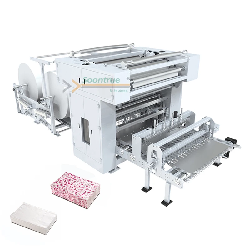 Tissue Machine Full Automatic Facial Tissue Paper Folding Machine v Fold 3 Lines Facial Tissue Machine