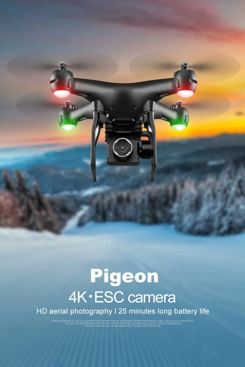 Мини-Дрон S32T RC Квадрокоптер с камерой 4K HD ESC широкая профессиональная аэрофотосъемка 360 рулон вертолет детские дроны