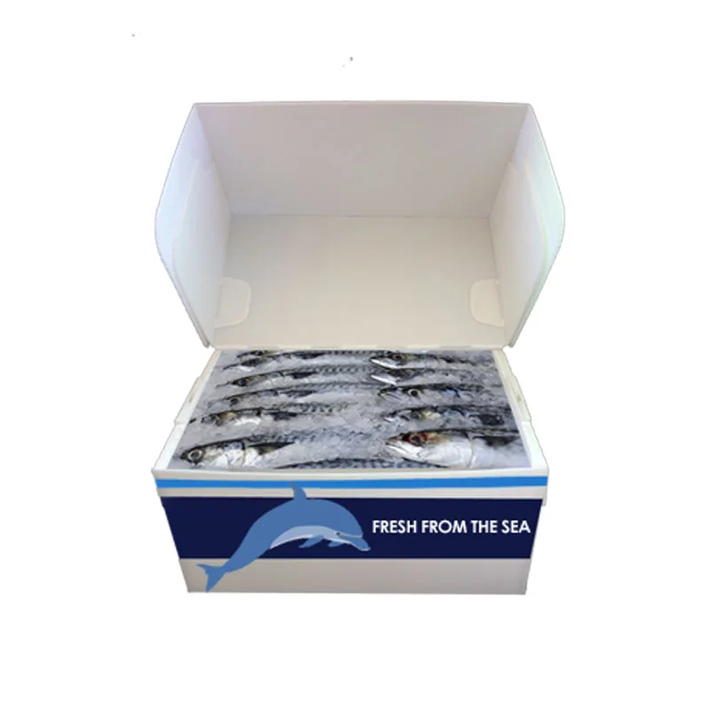 Custom Folding PP Plastic Corrugated Fish Leakproof Box For Frozen And Alive Fish