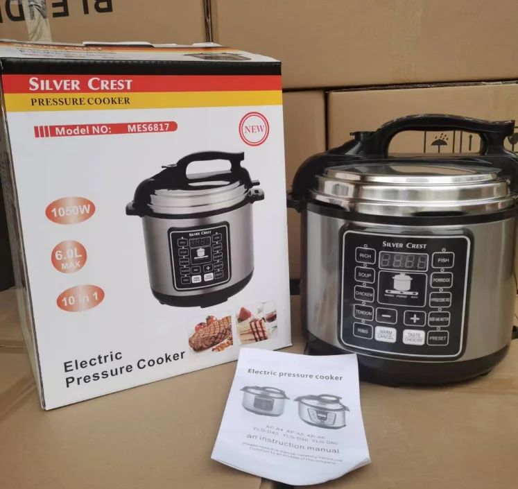 6L programmable LED display stainless steel rice electric pressure cookers no stick aluminum inner pot