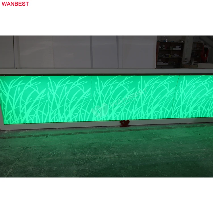 Коммерческая барная мебель для продажи полупрозрачный камень RGB светодиодный светильник стекло нержавеющая сталь стол стойка