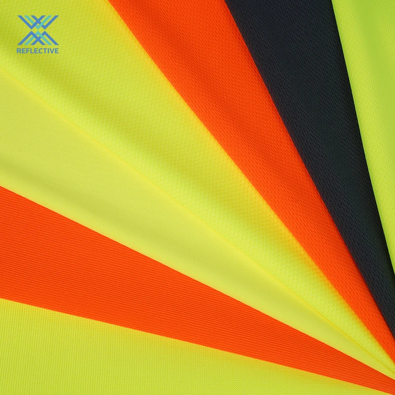 LX EN20471 100% Polyester Knitted Hi Vis Reflective FR Fabric Functional Fluorescent Fabric Flame Retardant Fabric