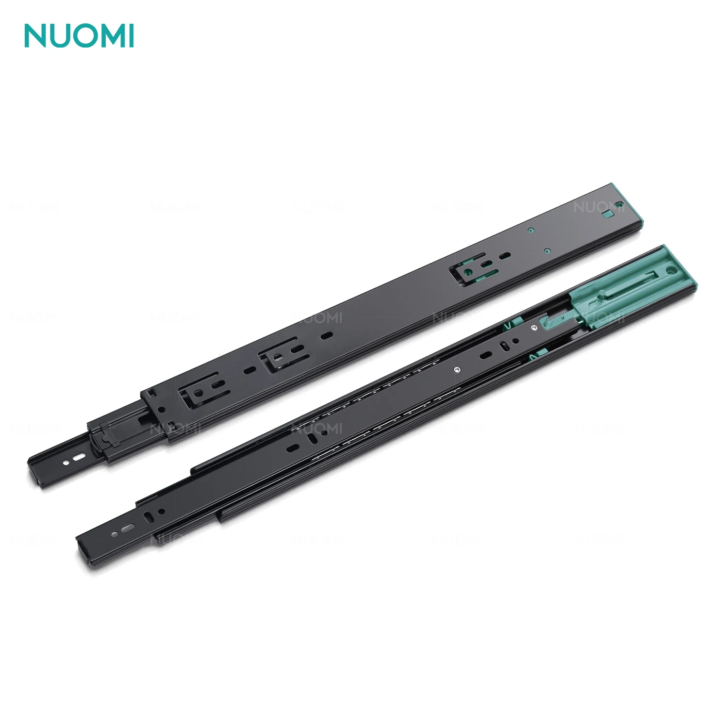 NUOMI Furniture Hardware Telescopic Ball Bearing Drawer Slides Runner Full Extension Buffering Trinodal Soft Close Drawer Slide
