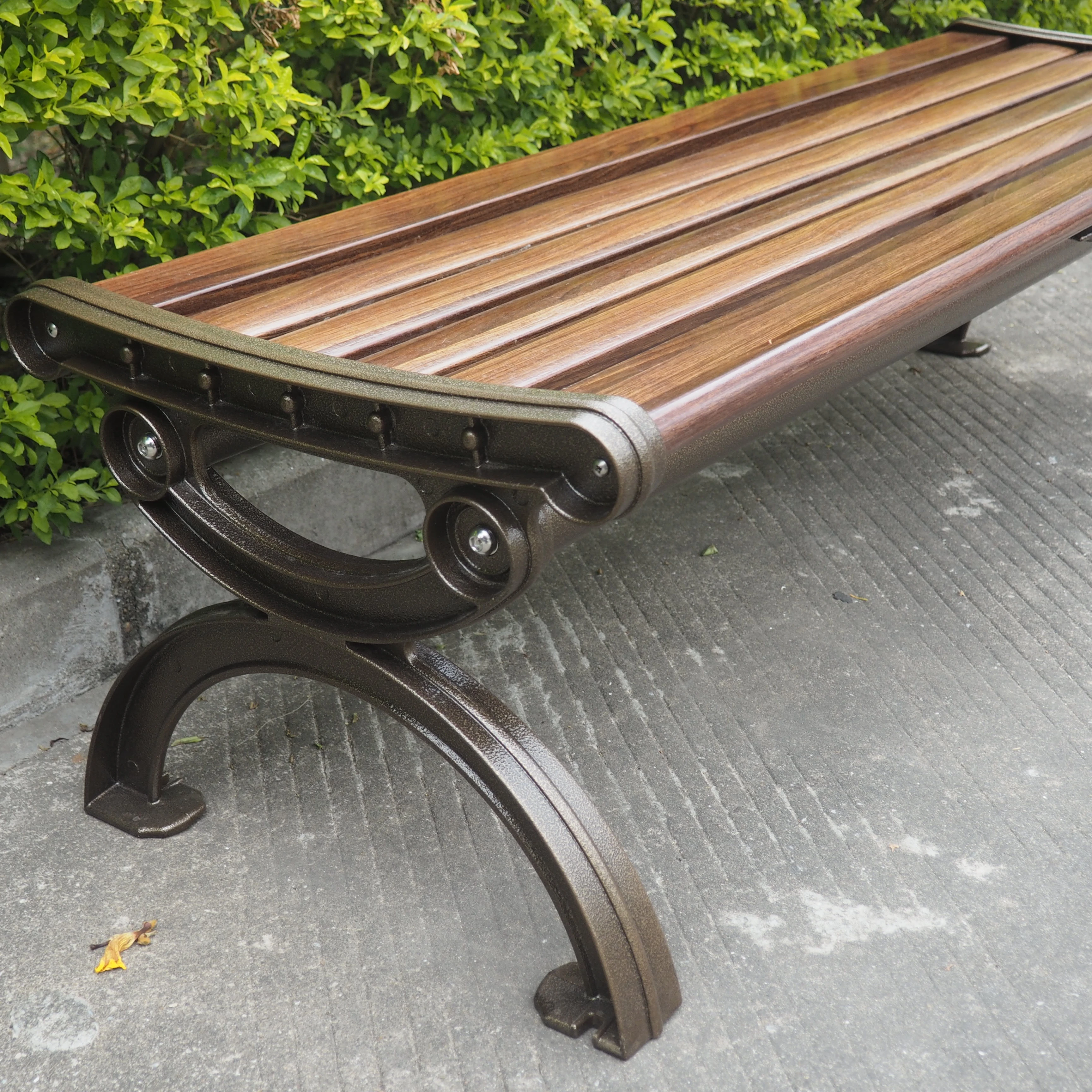 Скамья для садовых стульев 2-местная алюминиевая длинная садовая мебель деревянная скамья патио Тиковый вид