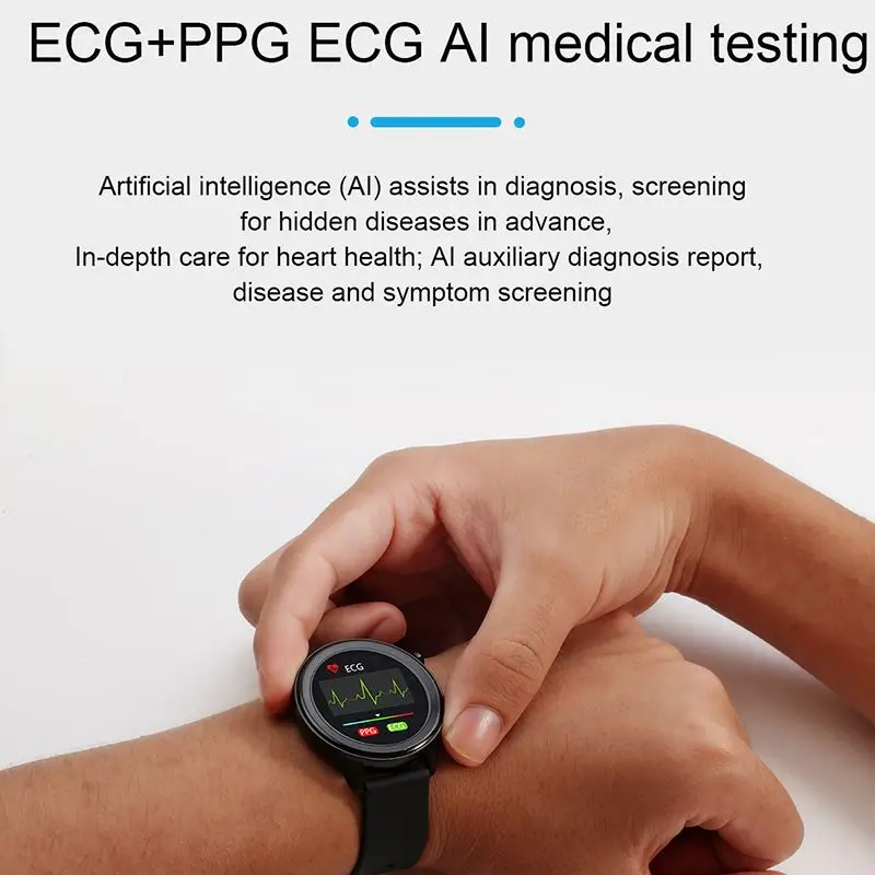 Amazon OEM Customized smart watch Body Temperature ECG PPG blood oxygen health care smart watch E80 smart Bracelet