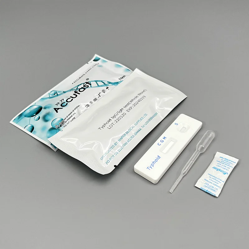Factory  One Step Diagnostic Typhoid IgG IgM Blood Rapid Test Kit Typhoid Tests