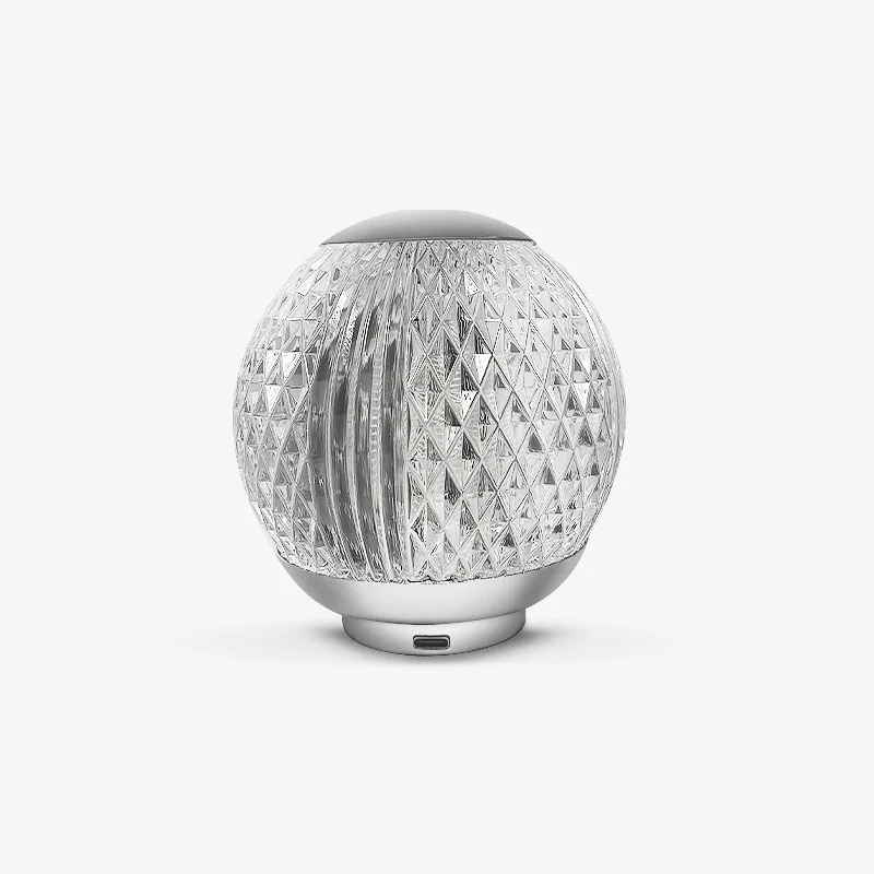 Modern Simple Creative  Crystal Round Acrylic Lamp LED Rechargeable Touch Nordic Living Room  Night Light AC/DC Charging