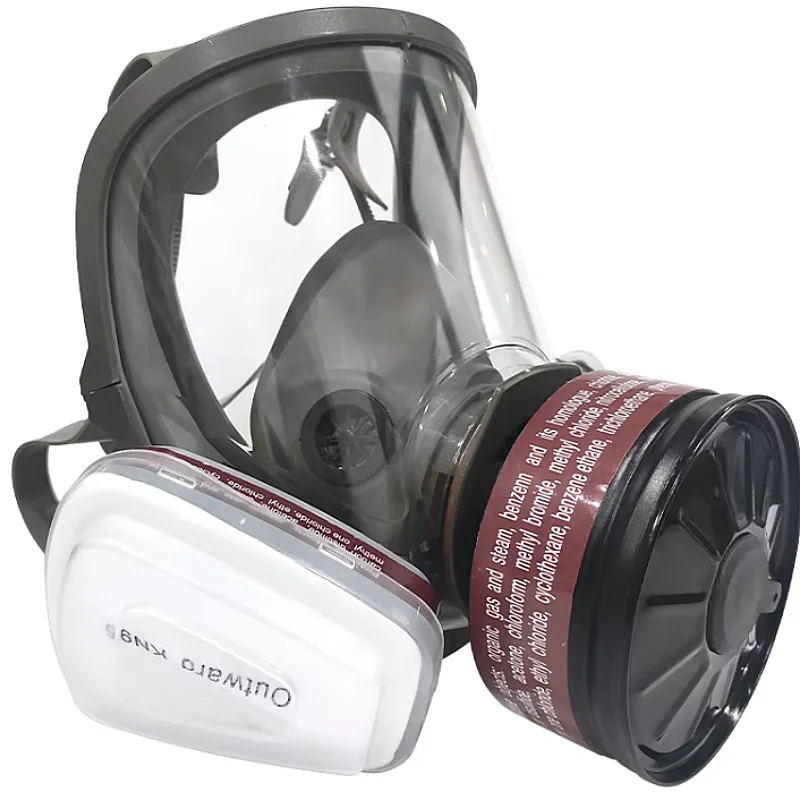 Full face mask with 2 different kinds of connection prevent gas use RD 40 respirator