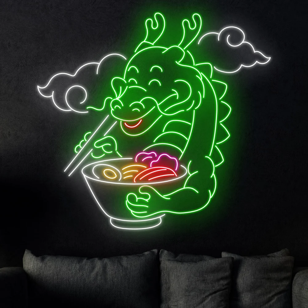 12V Electronic Signs Wholesale Personalised Illuminated Frontlit LED Dragon Neon Sign Kit