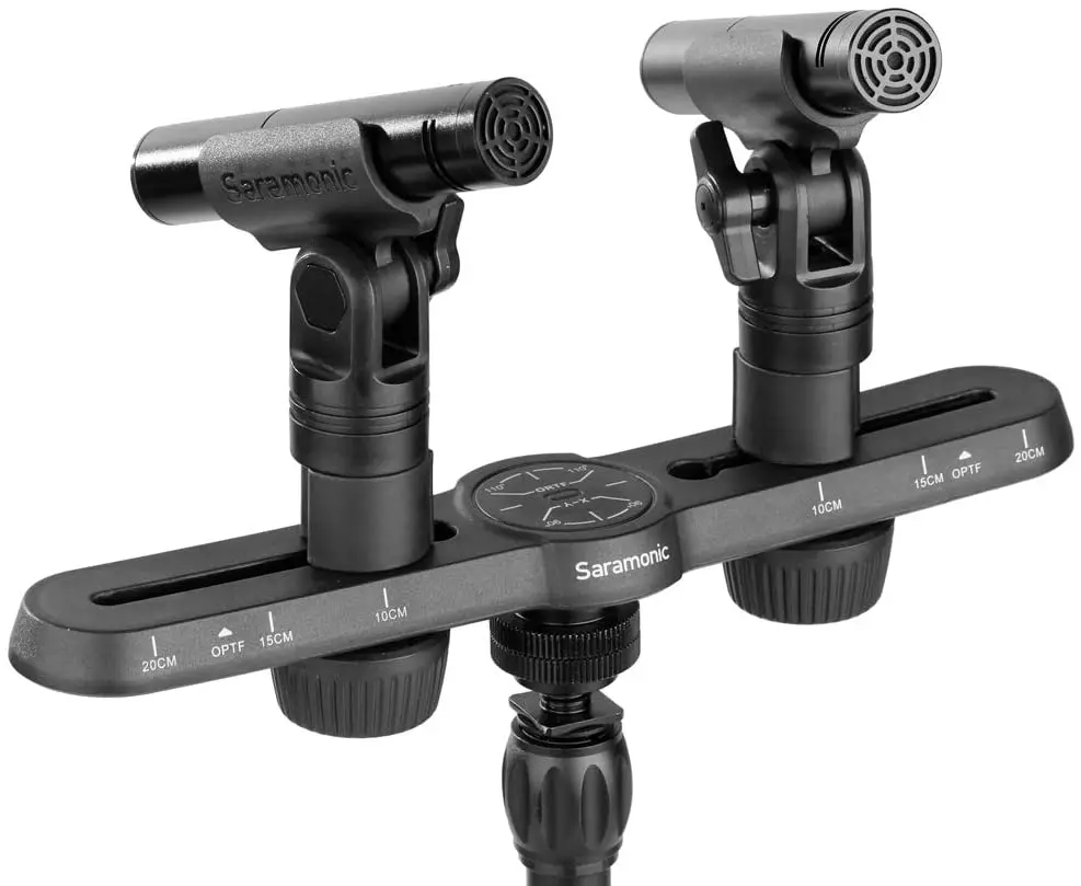 Saramonic SR-M500 Paired Acoustic Studio Condenser Microphones with Adjustable Mount Professional Video Microphone 2pc kit