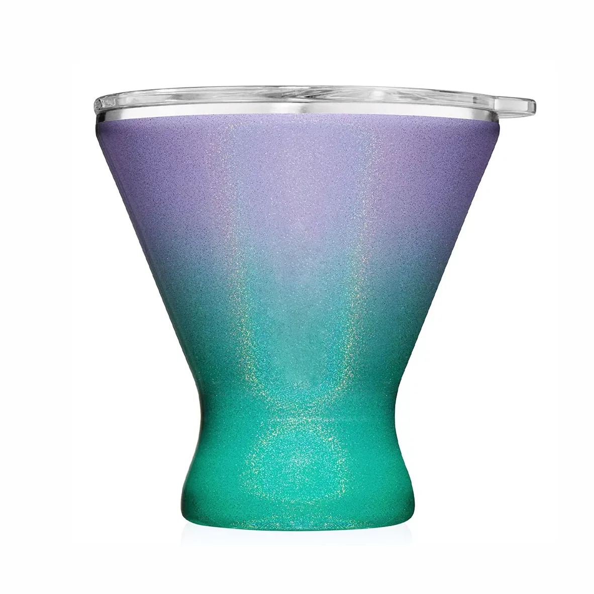 Custom Unbreakable Vacuum Insulated Stainless Steel 10oz Martini Margarita Tumbler Creative Cocktail Glass with Lid