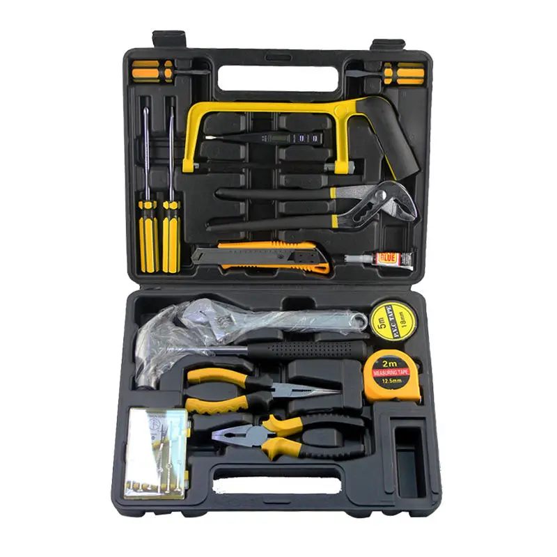 78 Pcs Complete Tool Kit Home Toolbox Auto Car Repair Tool Set With Hammer Pliers Screwdriver Wrench Socket Mechanical Work Tool