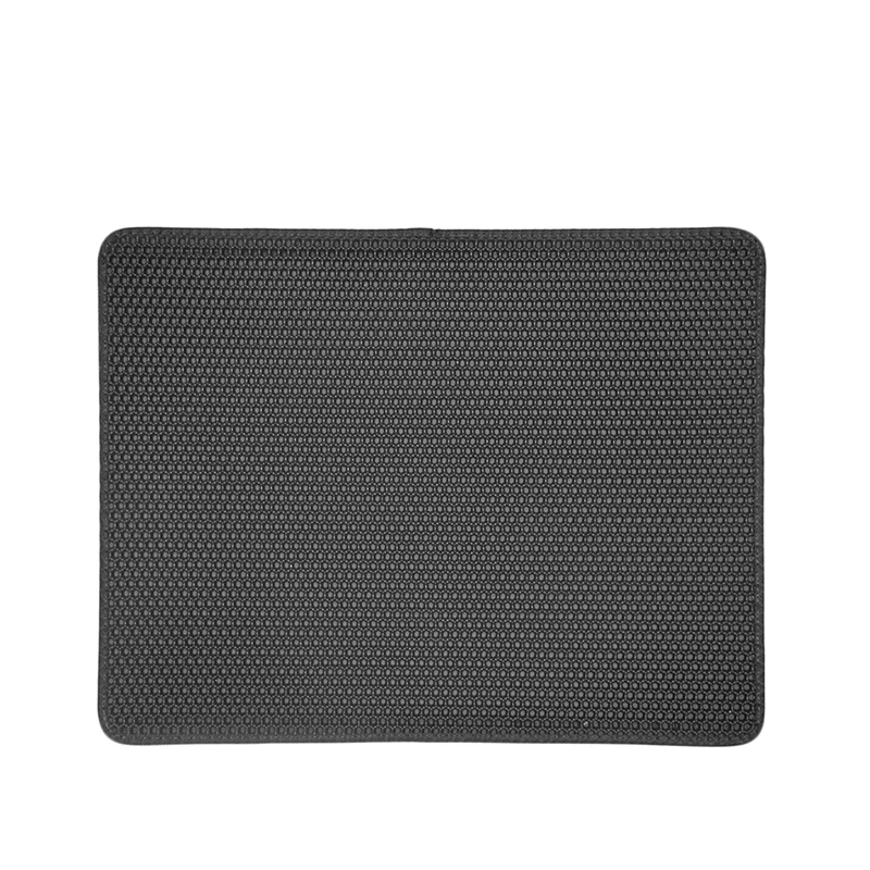 Black Customized Cat Litter Mat EVA Anti Slip double Layer Waterproof  Cat Pet Litter Mat