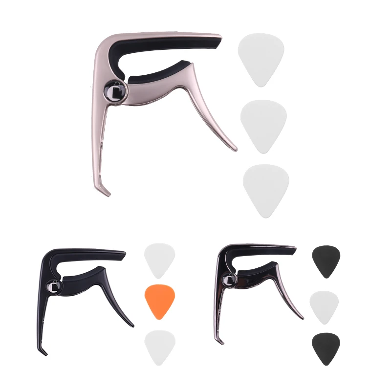 Wholesale Multifunction Guitar Capo Alloy Musical Instrument Accessories Classic Guitar Tool Guitar Tuner With Holder