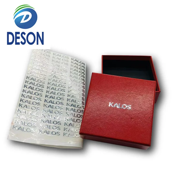 Deson Clear Customized Edge Control Brand Business Gold Packaging Stickers Printing Roll Logo Label