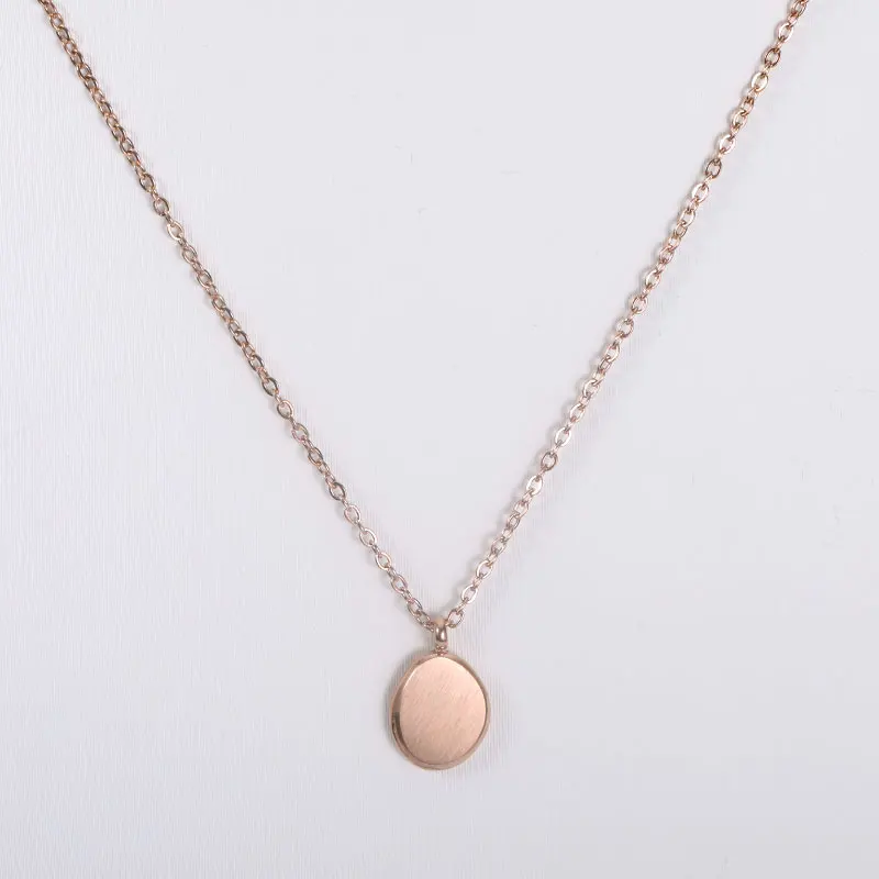 Minimalist Irregular Circle Necklace Stainless Steel Gold Rose Gold Silver Necklace Waterproof Jewelry Unisex Friendship