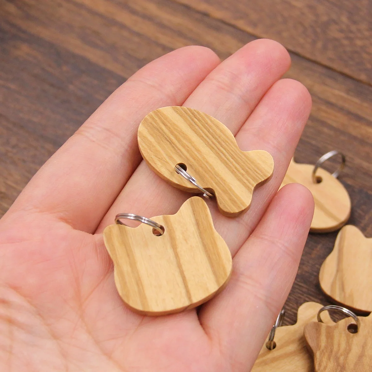 Factory Available Wooden Puppy for Pet Collar Laser Engrave Dog CatTag Blank Wood Charms