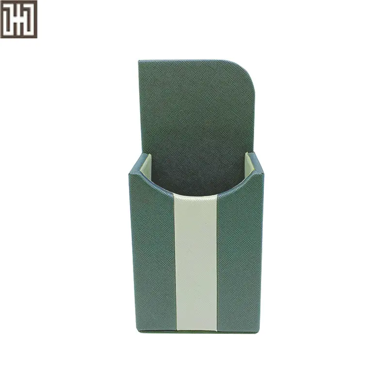 
Custom hand made desktop holder PU Leather Product TV Remote Control Holder 