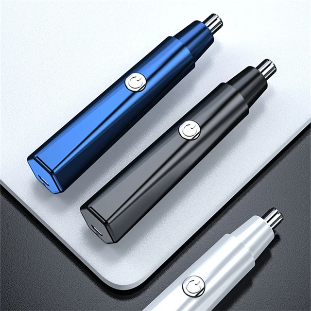 Electric Nose Trimmer Men Shaver Razor Epilator Cutter Waterproof Nose Hair Removal Mini USB Rechargeable Nose Hair Trimmer