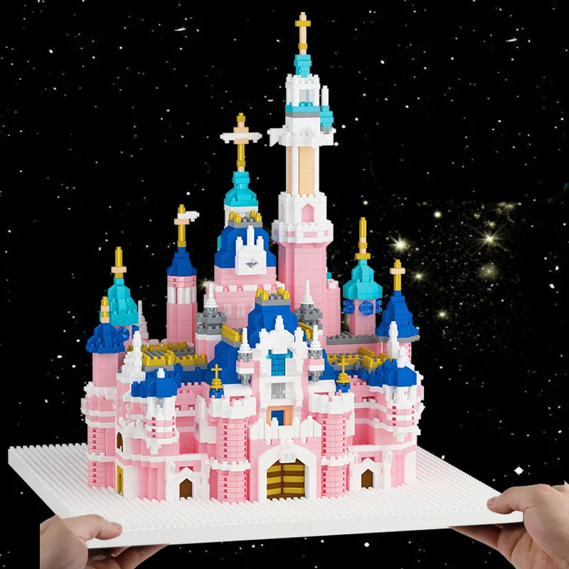 Castle Micro Building Bricks Construction Toy Plastic Build Block Kids Creative Toys Girls Princess Building Block Sets