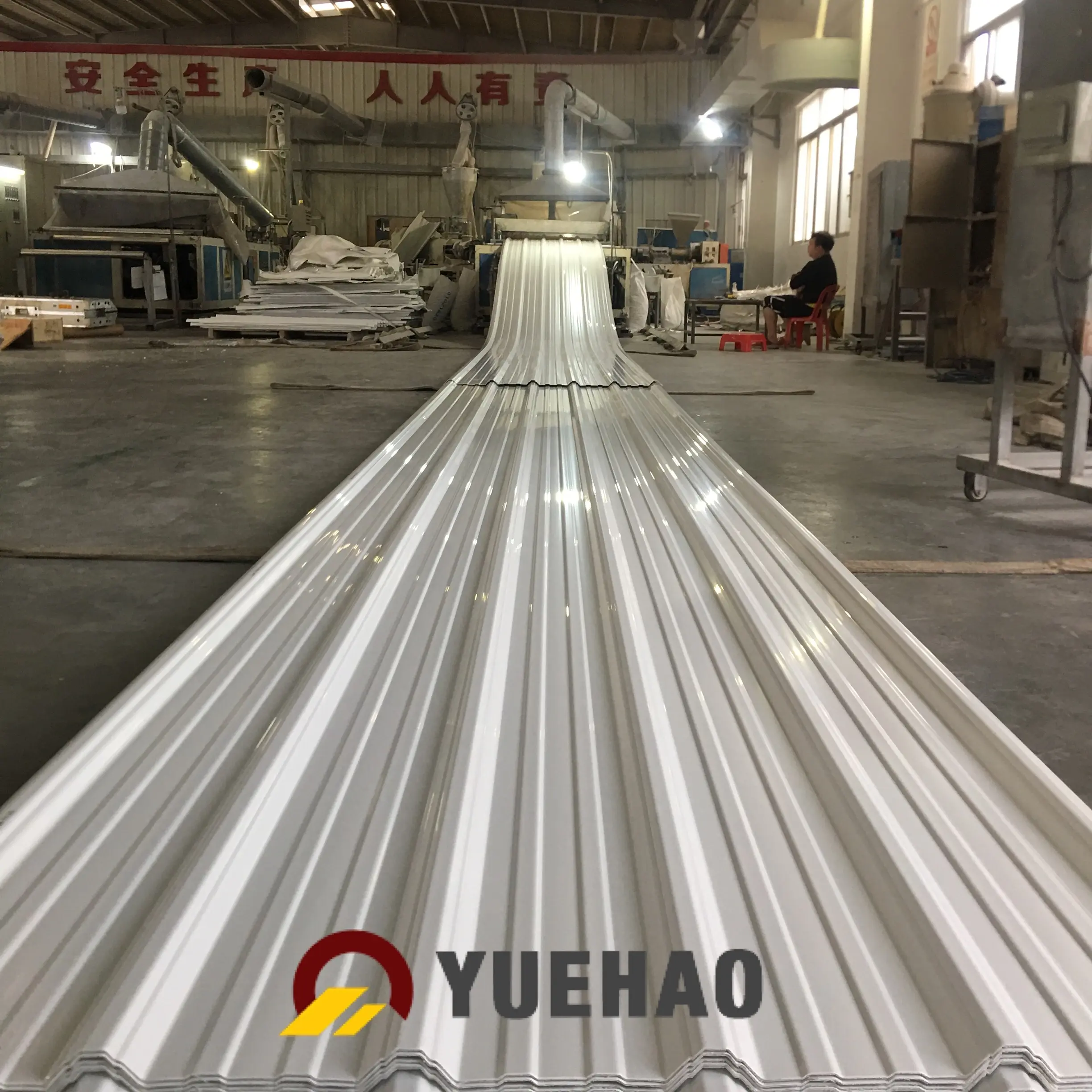 2.0mm white plastic materials UPVC roof tiles for warehouse/farms of Philippines