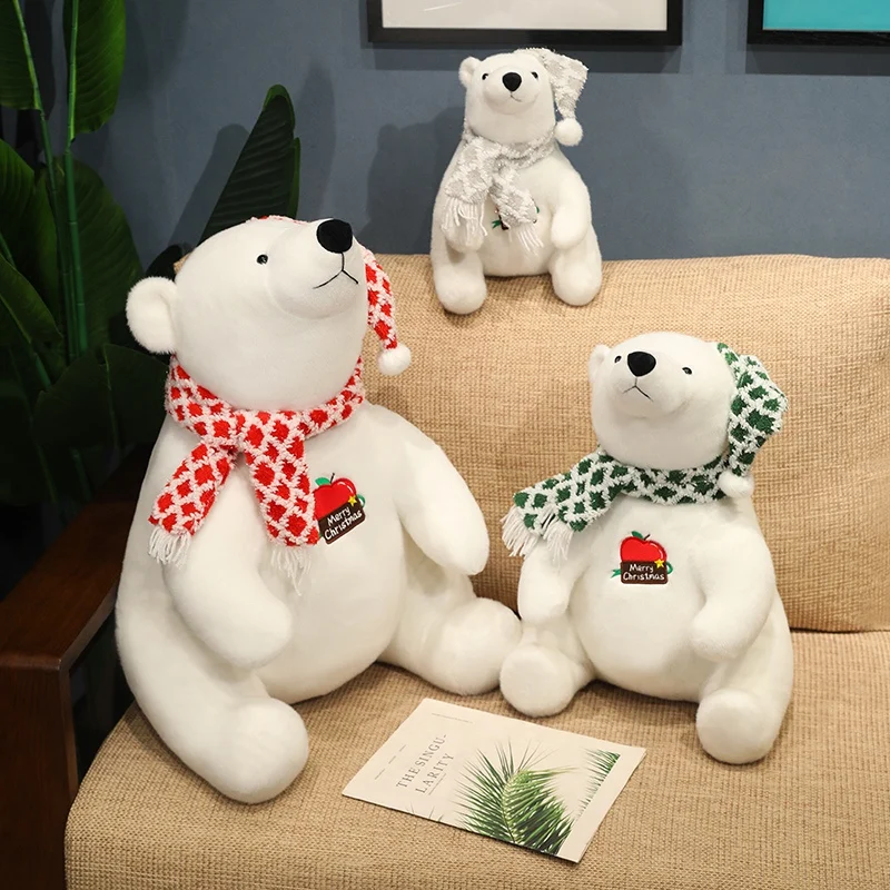 Super Soft Plush Polar Bears Stuffed Animal Toy Giant Plush Christmas White Polar Bear Plush Toy