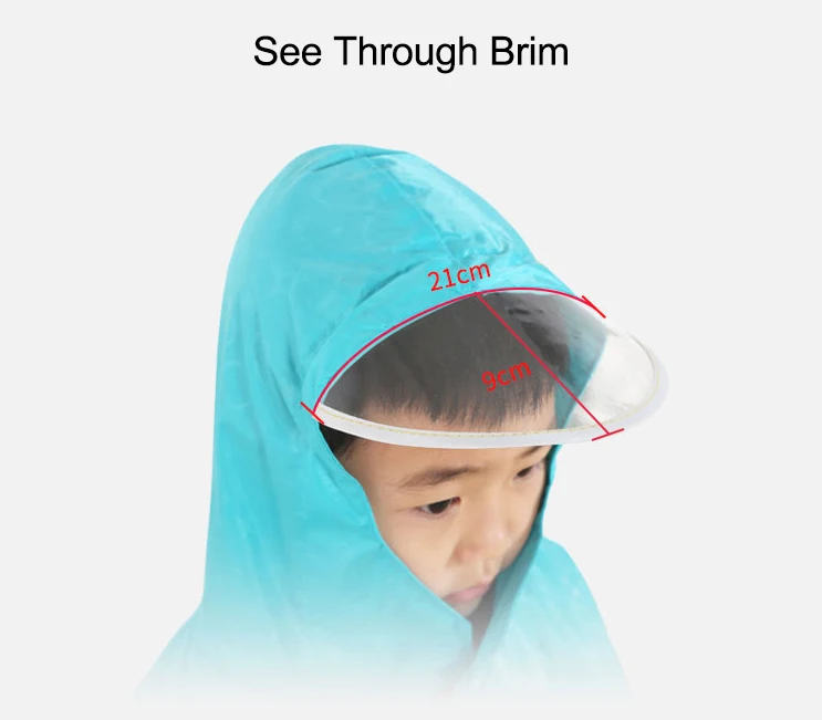 Custom Printing Customized Plastic Pvc Child Hooded Waterproof Long Children Kids Raincoat Poncho