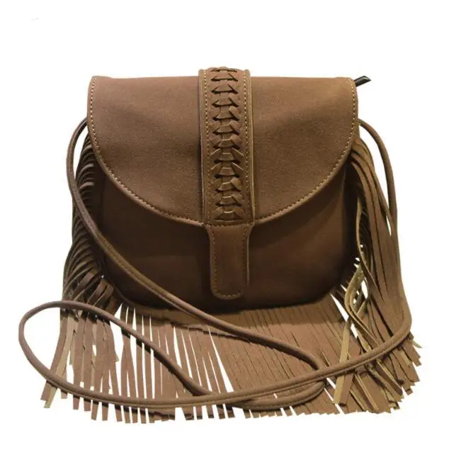 CFP G509 Boho Crossbody bag women Leather Fringe Bag