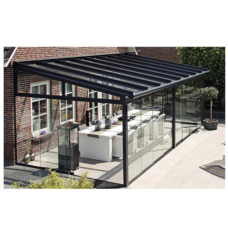 
aluminum laminated glass 4 season solarium patio houses 