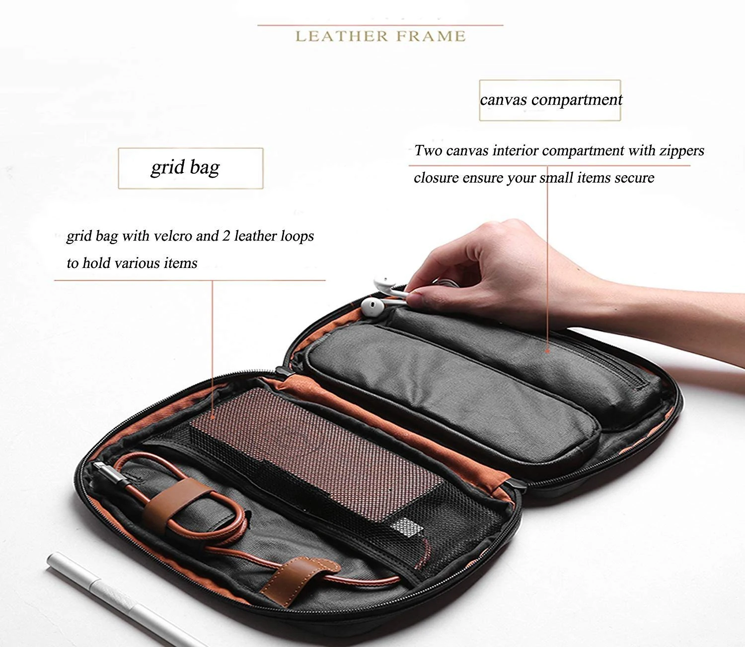  Universal Cable Organizer Electronics Accessories Case Waterproof Travel Carrying Bag for Power