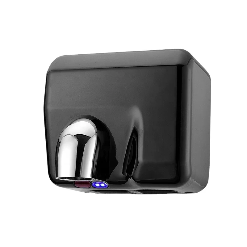 Настенная автоматическая сушилка для рук из черной стали с низким уровнем
