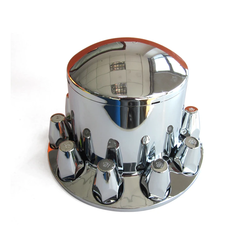 ABS Chrome Rear Wheel Axle Cover With Removable Hub Cap Threaded Nut Covers