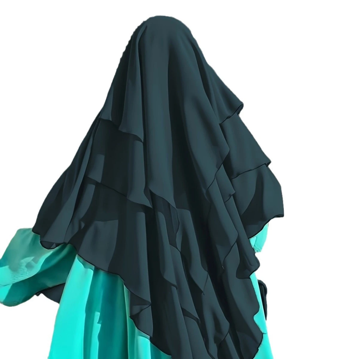 Factory Price  Hijab Khimar 3 Layers Malaysia Women Hijab Scarves Khimar Hijab