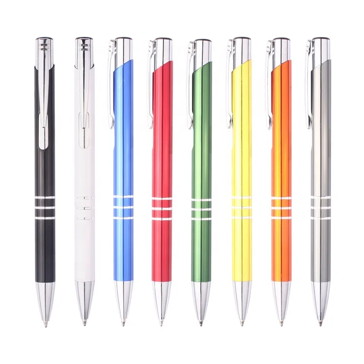 Custom Logo Metal Aluminum Ballpoint Pen Personalized Advertising Automotive Insurance Budget-Friendly Promotional Pen