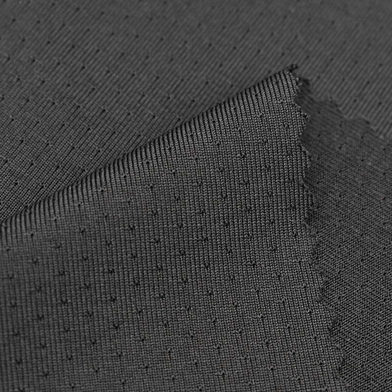 High stretch dry fit cationic mesh fabric single jersey for yoga wear  t shirt