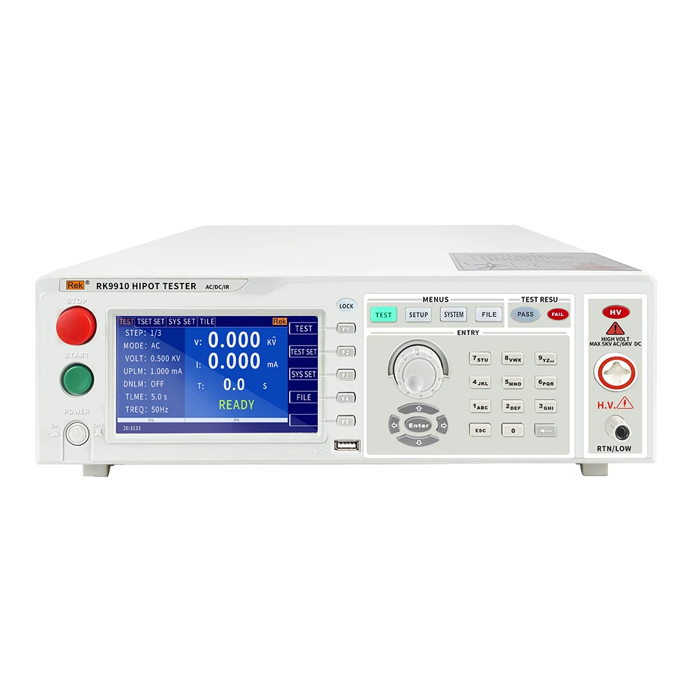 Портативный AC HiPot Тестер AC/DC 5KV RK9910 программируемый сопротивления изоляции тестер с быстрой