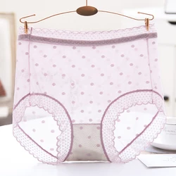 Best quality dot printed sexy panties soft net ladies panties underwear wholesalers