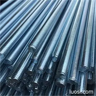 carbon steel threaded rods bar fastener Grade 4.8 galvanized DIN975 threaded rods M2-M36