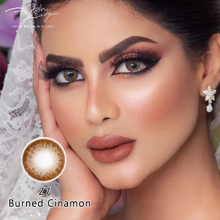 Modern design dark Sepia color contact lens monthly colored lenses