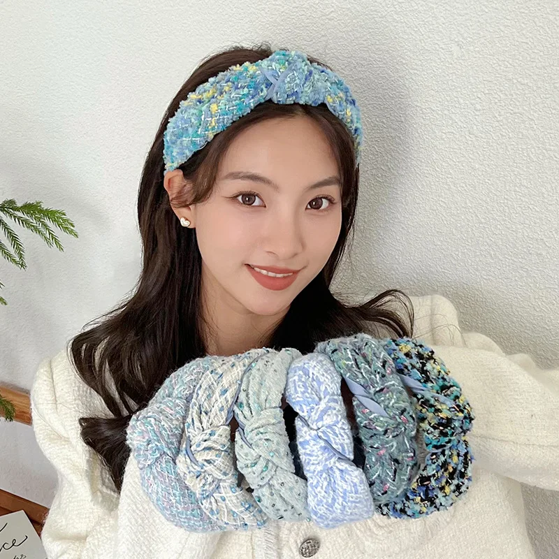 2024 Good Quality New Style Rhinestones Custom Vintage Elastic Korean Exquisite Glisten Wholesale Designer Headbands For Women