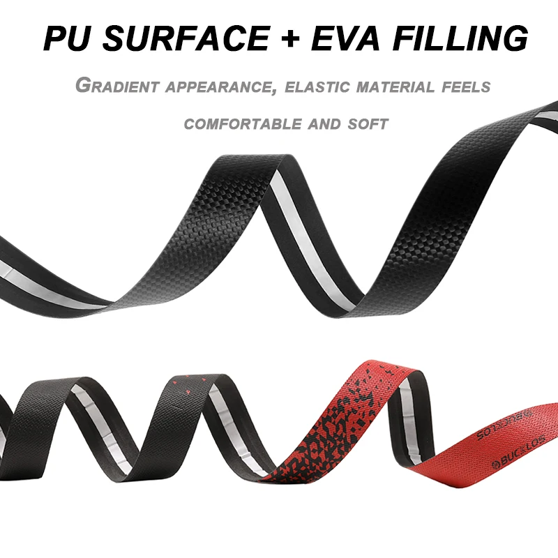 BUCKLOS Bicycle Handlebar Tape Steering Wheel Cover Road Bike Handlebar Anti-skid Belt Rubber Tape Bicycle Parts