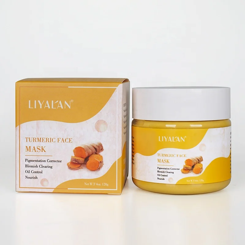 Wholesale Custom Facial Lightening Whitening Anti-inflammatory Natural Organic Ginger Extract Turmeric Face Clay Mask