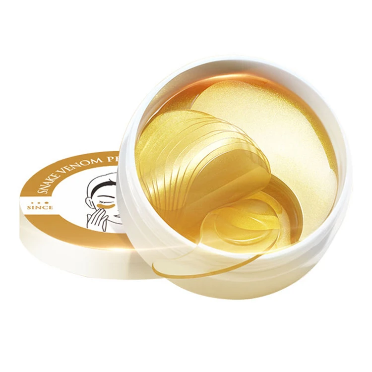 Оптовая продажа с фабрики, Корейская повязка на глаза, восстанавливающая сумка для глаз, Золотая Пептидная маска для глаз с темными кругами, змеиным Веном, объемное содержимое